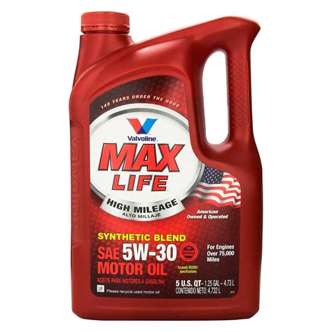 Valvoline® - High Mileage SAE 5W-30 Synthetic Blend with MaxLife ...