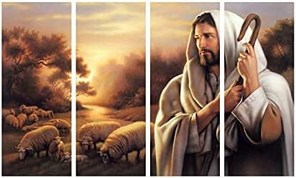 PAPER PLANE DESIGN Multiple Frames Lord Jesus Christ Split Painting On ...