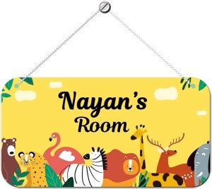 ARTBUG Wooden Nayan Door Sign Kids Room Name Plate Price in India - Buy ...