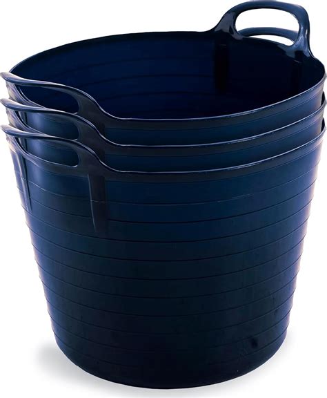 Neat Plastics 42L Flexi Tubs 3 Packs - Versatile Large Garden Tubs with ...
