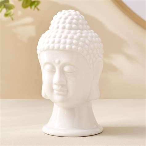 Buy Noor Ceramic Buddha Head Figurine from Home Centre at just INR 399.0