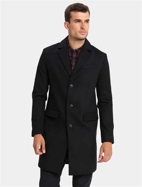 Mens Wool Coat - Mens Leather Wear