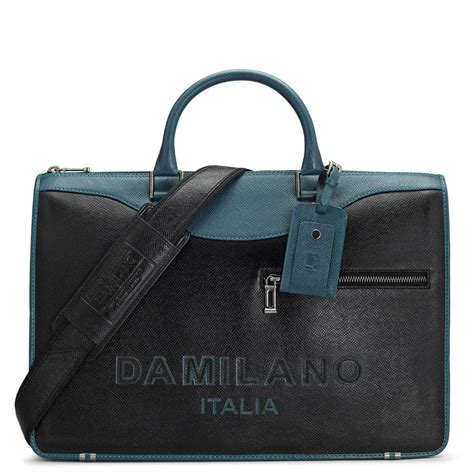 Franzy Leather Laptop Bag - Black – Da Milano