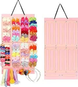 LUPINEZ Bows Hairband Holder 16 Ribbons Row Organizer Bow Hanger for ...