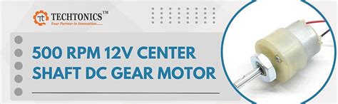 Techtonics 500 RPM 12V DC Gear Motor for Robotics : Amazon.in ...
