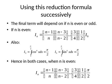 Image result for Integration by Reduction Formulae Examples