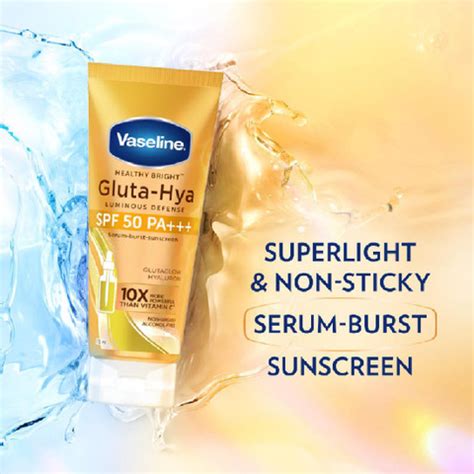 Vaseline Sunscreen - SPF 50 PA+++ Gluta Hya-Antioxidant SPF50 PA ...