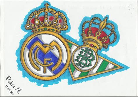 Dibujos: Escudos del Real Madrid y Real Betis Balonpié