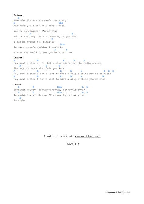 Hey Soul Sister Uke Chords - Sheet and Chords Collection