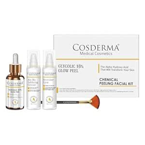 Cosderma Serum Glycolic 35 facial peeling solution with neutalizer ...
