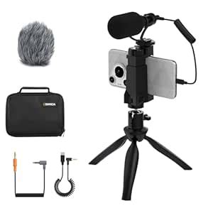 Comica Smartphone/iPhone Filmmaker Video Kit w/Mini Tripod, Shotgun ...