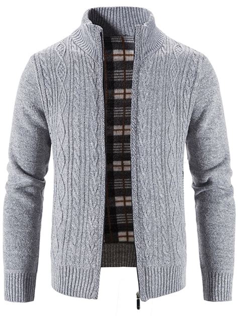 Light Grey Casual Long Sleeve Polyester Plain Cardigan Medium Stretch ...