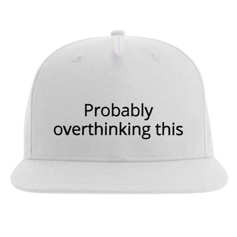 Retro Snapback Cap White Black Embroidered Caps Embroidery Funny Text Gift for Friend Mom Dad ...
