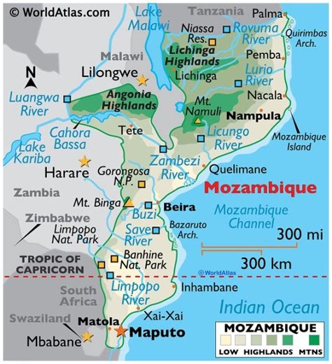 Mozambique, a scenic country located in southeastern Africa., UPSC.