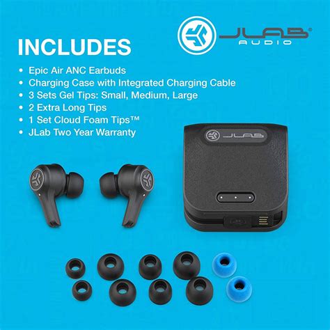 JLab Epic Air ANC True Wireless Earbuds