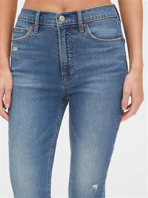 High Rise Distressed Vintage Slim Jeans | Gap