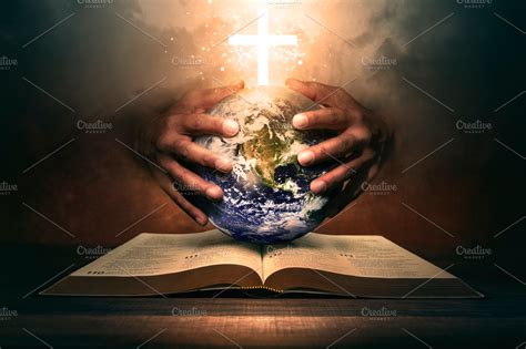 He's got the whole world in His hand | Stock Photos ~ Creative Market