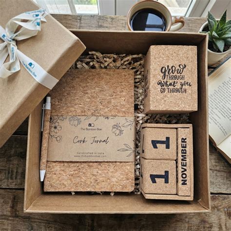New Year Corporate Gift Hamper – Cork Journal & Growth Desk Kit | The ...