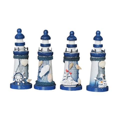 Buy Etereauty Lighthouse Decor Decorations Nautical Beach Statue ...