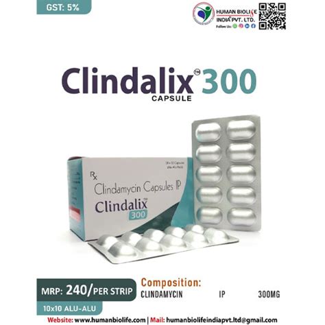 CLINDALIX-300 Capsules Human Biolife India Pvt. Ltd.