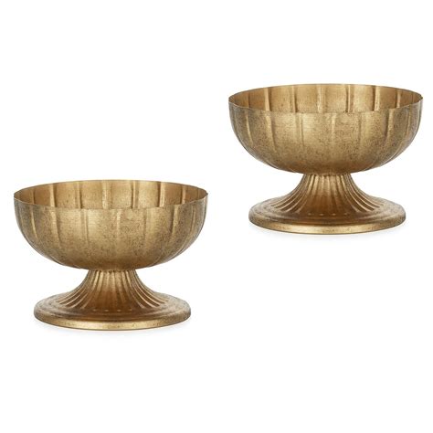 5.5 Inch Glass Bowl Mercury Glass Compote With Scalloped Gold Pedestal ...