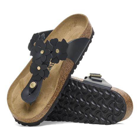 Gizeh Flower Embellishment Cuero natural Black | BIRKENSTOCK