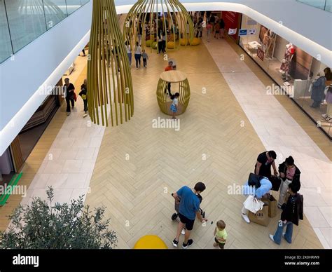 People walking inside Westland shopping center in Bruxelles Stock Photo ...