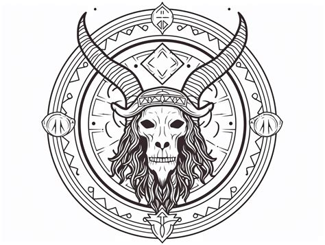 Yule Symbols And Decorations Coloring - Coloring Page