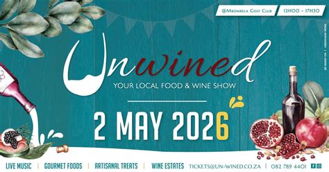 May 2026: Food and Wine Show , Matumi Golf Club, Nelspruit, 2 May 2026 ...