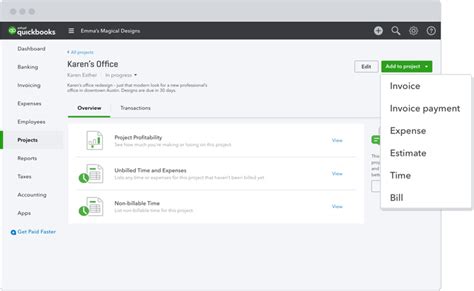 QuickBooks Project Management 的图像结果