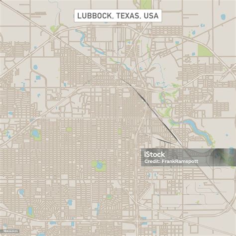 Lubbock Texas Us City Street Map Stock Illustration - Download Image ...