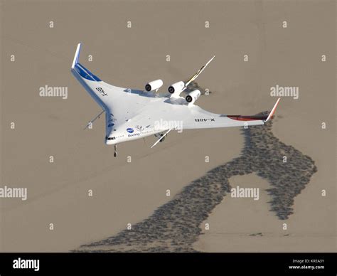X-48B over the edge of Rogers Dry Lake Stock Photo - Alamy