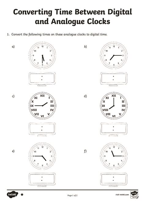 24 Hour Clock Conversion Worksheets - Worksheets Library