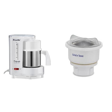 Buy Preethi Dripcafe Coffee Maker (White) MGA-502 0.4-Litre Grind and ...