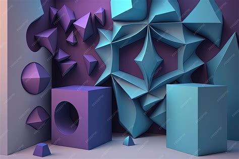 3d Geometric Shapes Design