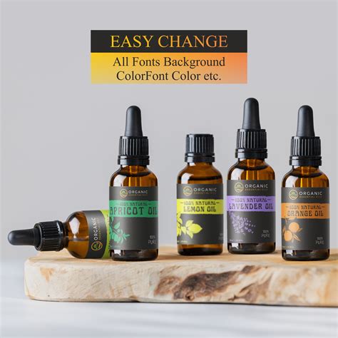 Editable Cosmetic Label Templates, CANVA, Editable Body Product Labels ...