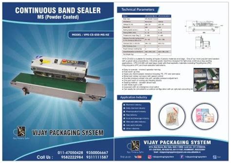 Sealing Machines - Continuous Band Sealing Machine For Pouches Vertical ...