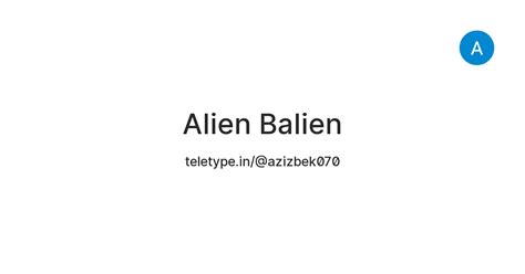 Alien Balien — Teletype