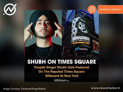 Old Photo Of Times Square Billboard Featuring Singer Shubh Goes Viral ...