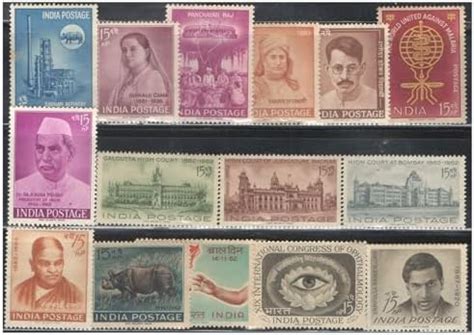 India 1962 Year Pack (Full Complete Year Pack - Year Set) Of 15 Postage ...