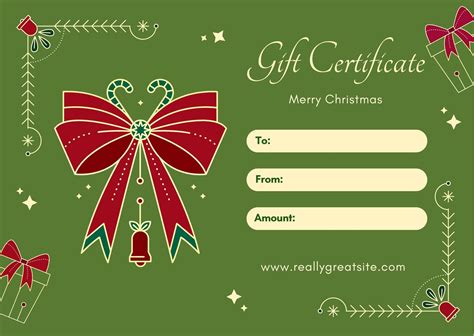 42+ Free Sparkling Christmas Gift Card With Bow Vector