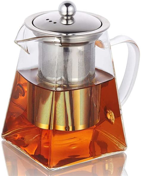 ZROY ENTERPRISE Borosilicate Glass Tea Pot with Heat Resistant ...