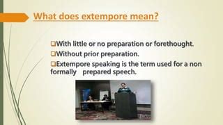 Image result for Extempore Example