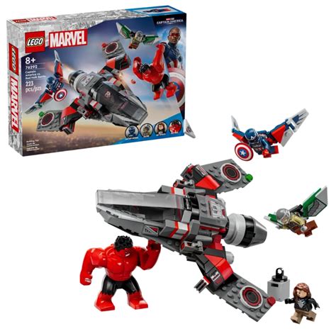 Lego 76292 Super Heroes Marvel Captain America Vs. Red Hulk Battle (22 ...