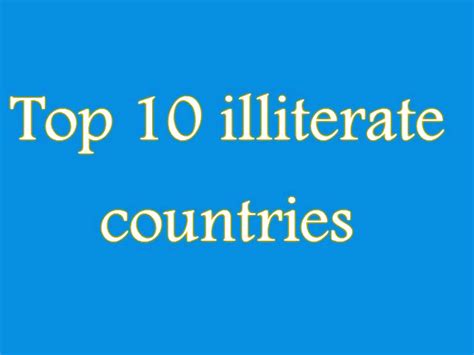 10 Least Literate Countries - Hello Travel Buzz