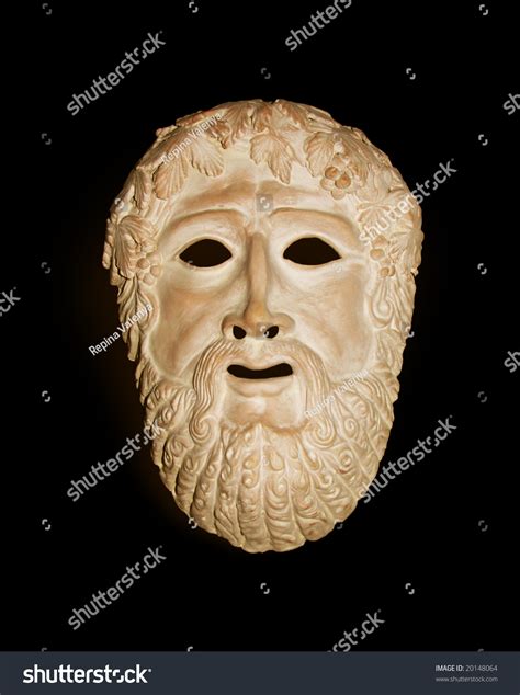 Terracotta Ancient Greek Theater Mask Isolate Stock Photo 20148064 ...