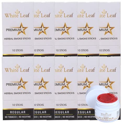 White Leaf Ayurvedic & Herbal Cigarette Regular Flavour With Lip Scrub ...