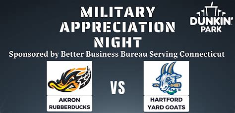 IW Connecticut Military Appreciation Baseball Game, Dunkin' Park ...