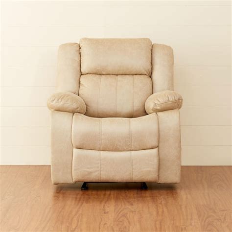 Buy Denver Faux Leather 1-Seater Recliner - Beige from Home Centre at ...