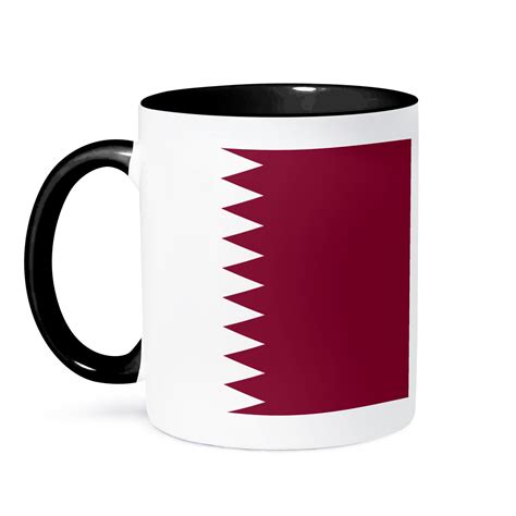 3dRose, Flag of Qatar - Qatari Maroon dark red and white zigzag zig zag Arab Arabic Arabian ...